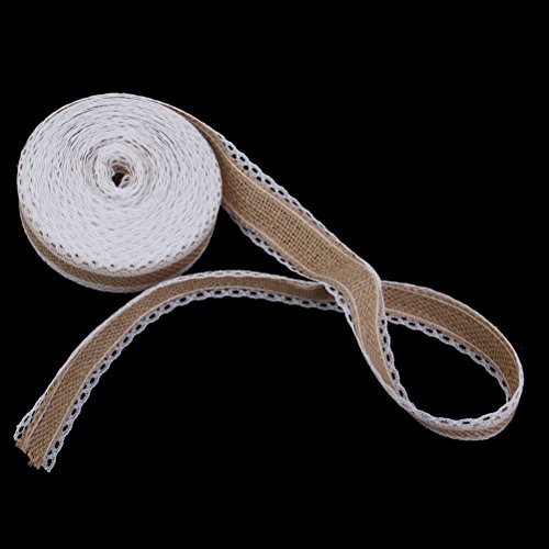 ROSENICE Juteband Jutestoff Jute-Wickelstreifen hessischen Jute Handwerk Farbbandrolle 10M für DIY Hochzeit Dekoration - 7