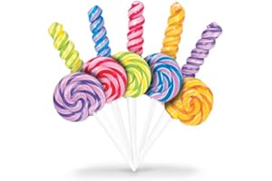 DUPLEIX Lot de 10 Sucettes Rainbow Pop – Bonbons Spirales Colorés et Gourmands – Goût Fruité Intense – Idéal pour Anniversaires, Goûters, Cadeaux et Décorations de Fête