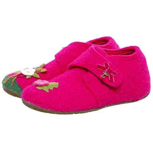 Living Kitzbühel Babyklettschuh Bambi 2600, Baby-Girls Booties, Pink (368 Fuchsia), 10 UK (28 EU (10 Baby UK) EU)