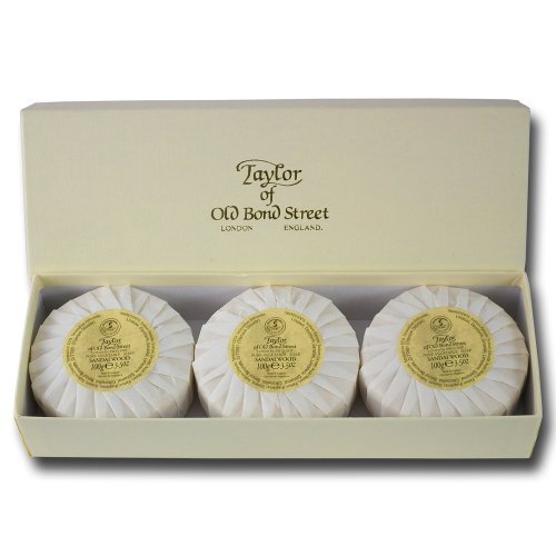 Taylor of Old Bond Street Sandalwood Hand Soap Gift Box (3 x 100 g)