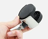 Y & M Mute-Schiebetür des Super Rad Drehstuhl Stuhl Bürostuhl/Computer Zoll aus Edelstahl/2 Räder/Felgen/Reifen/Büro - 4