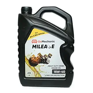 GoMechanic Mileage 15W 40 API CF 4 SG High Performance Longer Protection Heavy Duty Premium Engine Oil For Diesel Passenger & Commercial Cars, 5L