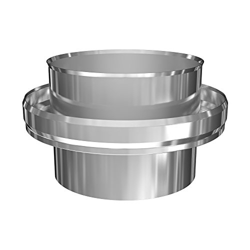 Edelstahl Schornstein 0,5mm Set Laenge ca. 4,8 Meter Wandmontage -120mm Abstand verstellbar DW 150 - 2