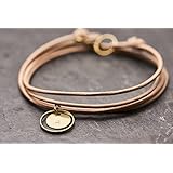 LederArmband Gravur Circle personalisiert