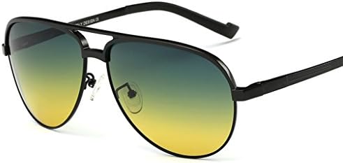 Sunglasses Day And Night Use Polarized Light Driving Mirror Big Frame Sunglasses Anti High Beam Protect your eyes ( Color : Black )