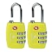 Texas USA - TSA Lock - Pack of 2 Yellow Locks - Mandatory for US Customs ( ONLY ORIGINAL BRANDED LOCK ONLINE ! ) RS.665.00
