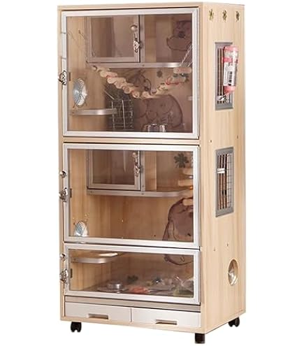 VEVOR Frettenkooi - 2 Verdiepingen - 770x520x920 Mm - Met Hellingen, Dienblad & Wieltjes - Geschikt Voor Ratten, Hamsters, Cavia's & Chinchilla's