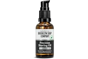 ‎BROOKLYN SOAP COMPANY Brooklyn Soap Company, Precision Shaving Oil 30 ml - Shaving Oil for Precise Shaving of Contours & Beard - Beard Oil with Castor Oil & Menthol