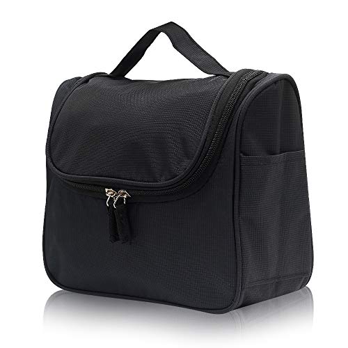 Nuobk Borsa da Viaggio Appendibile, Borsa da Toilette Con Gancio e Maniglia, Impermeabile Borsa da Toilette Cosmetico Bag Multi-compartimenti per Organizzare Oggetti Personali?Nero?