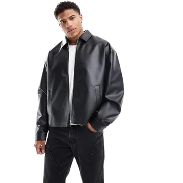 Buy CHAVA LEATHER Collar Premium Leather Jacket Men - Old School