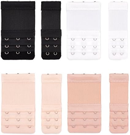 Joyshare Bra Extender Elastic Bra Band Extension, 2 Hooks and 3 Hooks, 8 Pieces