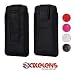 Produktbild HANDYTASCHE - Universal Ledertasche für Mobiltelefon - SCHWARZ - Größe XL - bis zu 5.7 Zoll - Smartphone bis zu 16,5 x 8,5 cm