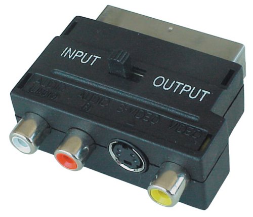 LINDY 35570 - SCART-/S-VHS-/AV-Adapter mit Umschalter für Line-In/Line-Out