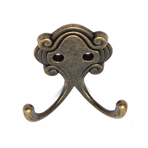 KING DO WAY 6 Stueck Retro Wandhaken Garderobenhaken Gusseisen Kleiderhaken Huthaken Tuer Haken - 2