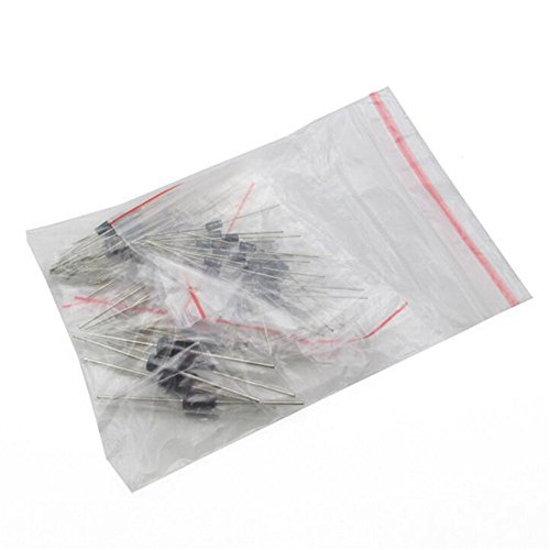 Set von 100 PCS 8 Werte Gleichrichter Dioden Bag Sortiment Kit für Arduino (25 x 1 N4148, 25 x 1 N4007, 10 x 1 N5819, 10 x 1 N5399, 10 x FR107, 10 x fr207, 5 x 1 N5408, 5 x 1 N5822) - 4
