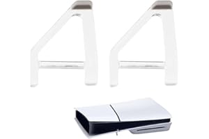 UIEXAY 2 Pezzi Supporto per Staffa di Posizionamento Orizzontale per PS5 Slim, Supporto per PS5 Slim, Piedini di Raffreddamento Semplici, Supporto per Base Piatta per Console