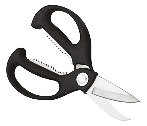 KitchenCraft Kitchen Scissors with Easy Grip Handles, Stainless Steel, 19 cm