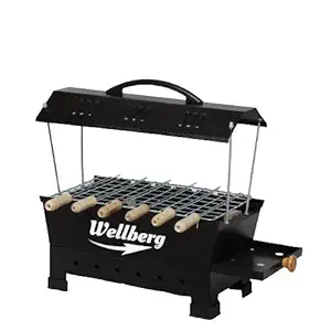 Wellberg Electic and Non Electric Charcoal Barbeque Grill & Tandoor (Black, Iron) Multipurpose Big Electric Grill