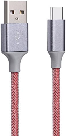 USB Type C Cable,QGhappy Nylon Braided USB-C to USB-A Data Sync &amp; Fast Charging Charger Cable for Galaxy S8 / S8 Plus, Nexus 5X / 6P, OnePlus 2 / 3T, HTC 10, Huawei P9, Nintendo Switch2017, Sony Xperia XZ, Lumia 950 / 950XL, New Macbook and More - (0.3M/1FT, Red)