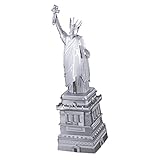Material: Metal MagiDeal Juguete de Rompecabezas Estatua de La Libertad Puzzle 3D Metal Construcción de Arquitectura con 2 Hojas 60 Piezas