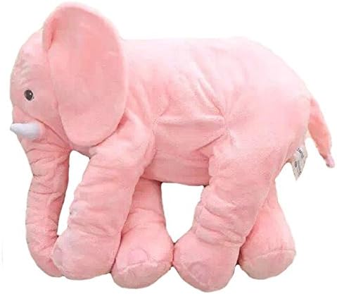 Baby Infant Elephant Pillows Soft Plush Toys Kids Sleep Support Pillows 40cm * 37cm * 25cm (Pink)