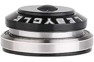 Juscycling 41.8/52mm Bike Headset, IS42 / IS52 (Integrated), with Sealed Bearings for Straight and Tapered Fork Steering Tube (Black)