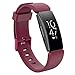 Produktbild JIJI886 Uhrenarmbänder Kompatibel Fitbit Inspire/Inspire HR 16mm,Silikon Armband Uhr Band Mode Watchband Strap Band Ersatz-Uhrenband Armbänder Ersatzarmbänder (Wein)