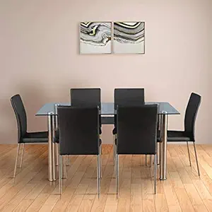 HomeTown Vento Metal 6 Seater Dining Set