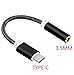 Produktbild Adapter Kopfhörer  lucklystar® Typ C Stecker auf 3.5 mm Adapter für Kopfhörer, 3,5 mm Kabel Audio-Konverter USB C Adapter für Kopfhörer für Moto Z Series/Z Force, Huawei Mate 10/Pro, Xiaomi Mi 6/mix 2/Note 3 ect. Schwarz