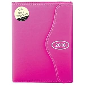 Diaries Agenda 2018 A5 à fermeture magnétique, 1 Jour par page rose