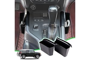 YANER Caja de almacenamiento lateral de la consola de cambios para Ford Ranger 2015-2021, accesorios interiores, negro, 2 unidades