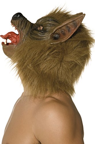 Smiffys, Herren Wolf Maske, One Size, Braun, 33785 - 2