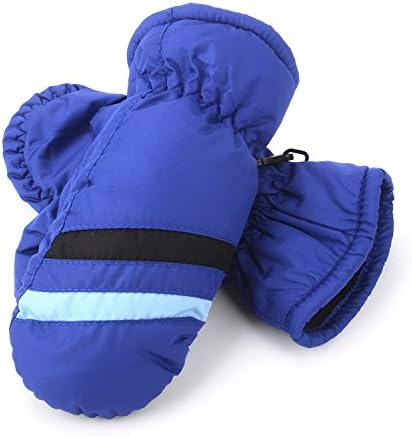 Kid's Waterproof Ski Snow Gloves Winter Mittens Hook & Loop Cuff for 2-6 Years Old