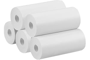 Misilmp Papel Térmico no Adhesivo para Impresión Instantánea, 5 Rollos Mini Recarga 57x30mm