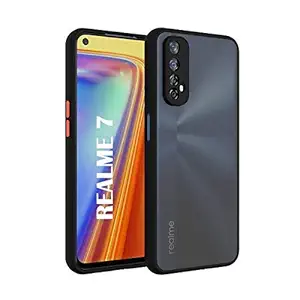 Karency Mobile Back Cover for Realme 7, Narzo 20 Pro, Narzo 30 4G Matte Finish Hard Camera Protection Smoke Case Cover for Realme 7, Narzo 20 Pro, Narzo 30 4G - Black