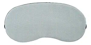Visual Echoes Cotton Sleep Eye Mask, No Pressure Blindfold With Cooling Gel Insert, For Deep Rest, Contoured Shape And Stretchable Head Strap, Elegant Light Blue Striped