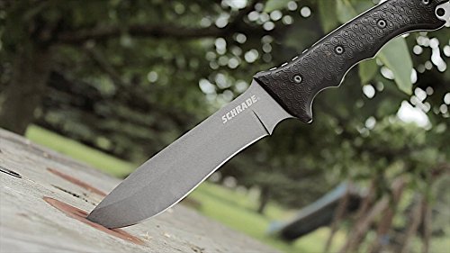 Schrade Outdoormesser Extrem Survival Carbonstahl 1095 beschichtet Nylonscheide mit abnehmbarer Vortasche - 2