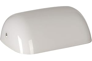 FIRVRE Bianco 22,5 cm paralume di ricambio in vetro per lampada banker paralume per lampada da tavolo per lampada da scrivania