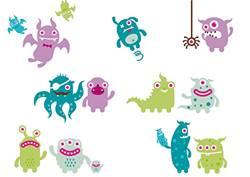Preisvergleich Produktbild anna wand® WANDSTICKER MINIS BAD GUYS