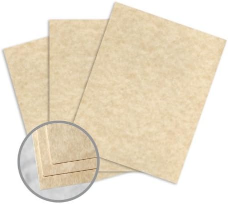 Astroparche Aged Card Stock - 8 1/2 x 11 in 65 lb Cover Vellum 30% Recycled 250 per Package by Wausau Paper Astroparche