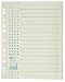 Produktbild ELBA 400004658 Trennblätter "chic" | 100er Pack | mit Perforation | numeriert 1 - 10 | farbiger Linienaufdruck | chamois/blau