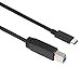 Produktbild tec+ 3.1 USB-C zu USB-B Adapter Kabel Gen 2 Kompatibel mit 2015 Apple MacBook, Nokia N1, OnePlus2 und Chromebook - Schwarz