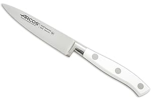 Arcos Couteau d'Office Forgé en Acier Inoxydable 100 mm – Manche Ergonomique en Polyoxyméthylène, Idéal pour Éplucher les Fruits et Légumes – Blanc, Série Riviera Blanc