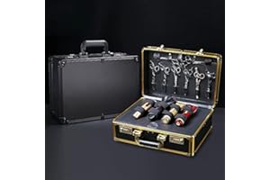 Acesunny Barber, borsa per il trasporto dei capelli, borsa degli attrezzi, organizer per parrucchiere, strumento per il trasporto di capelli, cassetta degli attrezzi (oro)