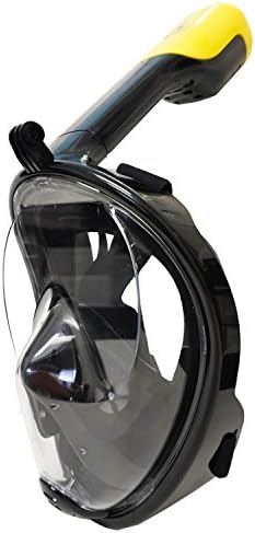 Snorkel Master Black Full Face Snorkel Mask with GoPro Attachment, S/M