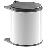 Hailo 371500 - Cubo de basura (15 L), color blanco