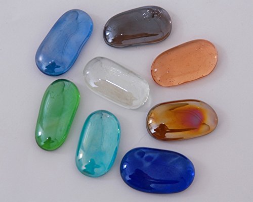 8 St Deko Mosaiksteine irisierend länglich 4-5 cm Bunt .ca. 95g - 2