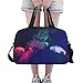 Produktbild Farbige Qualle Kreatur Große Yoga Gym Totes Fitness Handtaschen Reise Seesäcke Schultergurt Schuhtasche Für Übung Sport Gepäck Für Mädchen Männer Frauen Im Freien