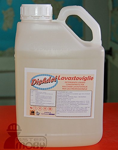 Mistermoby Detergente Liquido Concentrato Lavastoviglie Uso Professionale E Casalingo 1 Kg