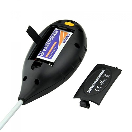 Dr.Meter Feuchtemesser Boden Feuchtigkeitsmesser Messgerät Garten Feuchtigkeitsmessgerät für Gartenbau, Landwirtschaft, Indoor Outdoor-Einsatz (4-in-1 Advanced Version). – Testbodenfeuchte, Boden pH-Wert, Bodentemperatur und Intensität des Sonnenlichtes Via Probe - 5